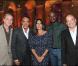 Julien Arnaud, Nikos Aliagas, Catherine Nayl, Harry Roselmack et Louis Bodin au cocktail de rentrée de TF1 (13 septembre 2010 au Palais Brongniart)