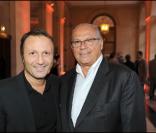Arthur et Gérard Louvin au cocktail de rentrée de TF1 (13 septembre 2010 au Palais Brongniart)