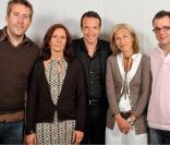 Stéphane Rotenberg entouré des quatre candidats de la région Nord : Reynald, Joséphine,  Frédérique et Julien 
