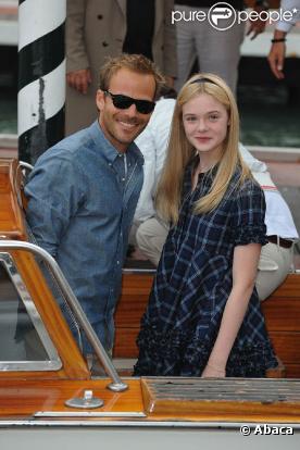 Stephen Dorff et Elle Fanning, lors de la présentation de  Somewhere , Lion d'Or de la 67e Mostra de Venise, en septembre 2010.