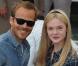 Stephen Dorff et Elle Fanning, lors de la présentation de Somewhere , Lion d'Or de la 67e Mostra de Venise, en septembre 2010.
