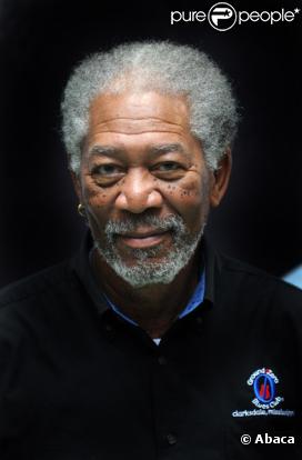 Morgan Freeman à Rome pour la présentation d'Invictus en février 2010 