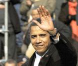 Barack Obama pendant son investiture à Washington, le 20 janvier 2010 