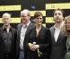Ryan Murphy, Richard Jenkins, Julia Roberts et Javier Bardem au 58e Festival du Film de San Sebastian, où elle a été honorée du Prix Donostia, le 20 septembre 2010.