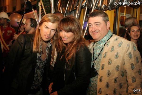Christophe Guillarmé, Hélène Ségara et Stéphane Turland, à l'occasion des 20 ans du Banana Café, à Paris, le 20 septembre 2010.