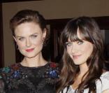 Emily et Zooey Deschanel en février 2010 à Los Angeles 