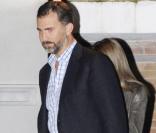 Letizia d'Espagne et Felipe à la sortie d'un dîner privé à Madrid, en amoureux. Le 28 septembre 2010.