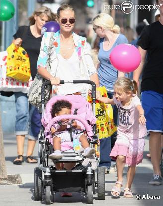 Heidi Klum et ses enfants à Los Angeles, le 3 octobre 2010
