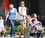 Heidi Klum et ses enfants à Los Angeles, le 3 octobre 2010