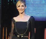Clotilde Courau est l'invitée d'honneur lors de l'émission de Chiambrietti à Milan en Intalie le 7 octobre 2010