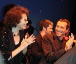 Claudia Cardinale et Bernard Montiel pour le 17e gala Faire Face, à l'opéra d'Avignon, le 9 octobre 2010 