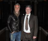David Ginola se rend, en compagnie de son épouse Coraline, au London Eye pour un événement de charité organisée par leur association Vision Charity, jeudi 14 octobre.