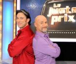 Vincent Lagaf' et Gérard Vivès sur le tournage du  Juste Prix .