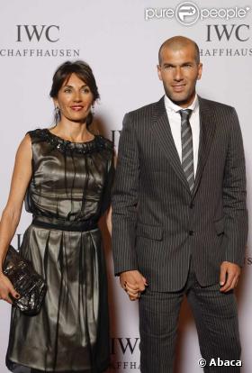 Zinedine Zidane et sa femme Veronique au Gala IWC