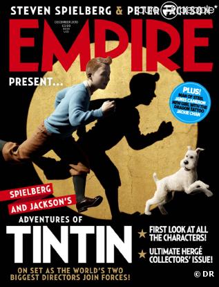 Tintin en couverture d' Empire , novembre 2010