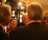 Milan Kundera aux 20 ans de la revue La règle du jeu, au Café de Flore, à Paris. 30/11/2010
