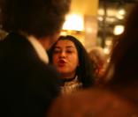 Marjane Satrapi aux 20 ans de la revue La règle du jeu, au Café de Flore, à Paris. 30/11/2010