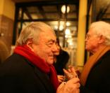 Claude Lanzmann aux 20 ans de la revue La règle du jeu, au Café de Flore, à Paris. 30/11/2010