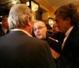 Jean-Baptiste Descroix-Vernier et BHL aux 20 ans de la revue La règle du jeu, au Café de Flore, à Paris. 30/11/2010