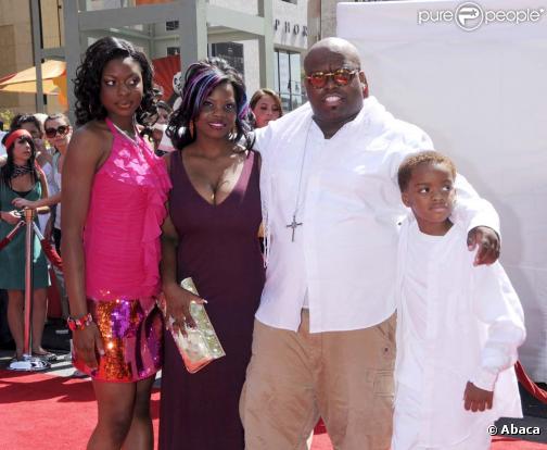 Cee Lo Green avec ses trois enfants : Sierra, Kalah et Kingston. 2008