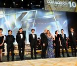 La 10e édition du Festival International du Film de Marrakech (FIFM) s'est ouverte avec magnificence vendredi 3 décembre 2010. Photo : Le jury et son président, John Malkovich. 