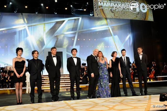 La 10e édition du Festival International du Film de Marrakech (FIFM) s'est ouverte avec magnificence vendredi 3 décembre 2010. Photo : Le jury et son président, John Malkovich.