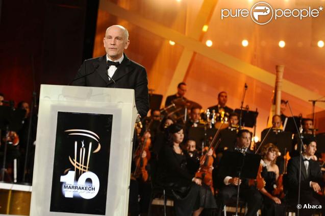 La 10e édition du Festival International du Film de Marrakech (FIFM) s'est ouverte avec magnificence vendredi 3 décembre 2010. John Malkovich, président du jury.