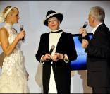 Geneviève de Fontenay, organisatrice de l'événement, a co-animé l'élection de Miss Nationale 2011 avec Jacky et Elodie Gossuin, à la Salle Wagram, dimanche 5 décembre.  
