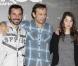 Astrid Berges-Frisbey et Vincent Perez au côté du réalisateur Daniel Benmayor, lors de la présentation de Bruc - El desafio , à Madrid, le 20 décembre 2010.