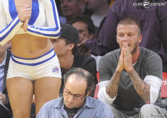 David Beckham pris en flag