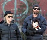 Hugh Jackman et sa famille à New York, le 4 janvier 2011.