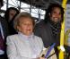 Bernadette Chirac, Christian Karembeu et Lorie au lancement de la 22e opération Pièces Jaunes. Paris, le 5 janvier 2010.