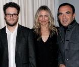 L\'équipe du 6/9 de NRJ avec Seth Rogen et Cameron Diaz le 7 janvier 2010