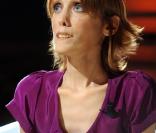 Isabelle Caro en mars 2010 invitée sur un plateau télé italien