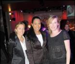 Anne-Sophie Lapix, Christine kelly et Estelle Martin à la soirée 'Before' Cannes à l'atelier Renault, le 17/04/08