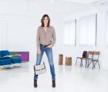 Claire Dhelens pour Le Tanneur pose avec le modèle Claire<br />