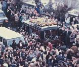 Obsèques de Daniel Balavoine, à Biarritz, le 22 janvier 1986
