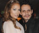 Jennifer Lopez et son époux Marc Anthony lors de la soirée des Golden Globes le 16 janvier 2011