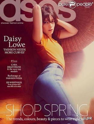 Daisy Lowe en couverture du magazine mode du site Asos, mars 2011.