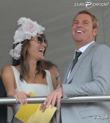 Elizabeth Hurley et Shane Warne, Chichester, le 27 juillet 2010