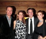 Clotilde Courau et le prince Emmanuel de Savoie aux côtés de Kirsty et Ernesto Bertarelli, en Suisse, lors de la soirée De Grisogono, le jeudi 17 février 2011.