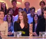 Florence Foresti, Sara Forestier et Eric Elmosnino, invités du Grand Journal sur Canal + le 28 février 2011