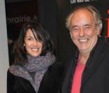 Zabou Breitman et Maxime Le Forestier lors de l'avant-première du film Pina au théâtre de la Ville à Paris le 2 mars 2011