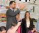 Letizia d'Espagne et Felipe d'Espagne en visite officielle à la fondation pour les personnes handicapées de Minorque, le 2 mars 2011.