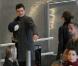Orlando Bloom et Miranda Kerr arrivent à l'aéroport de Paris avec leur adorable bébé, le 2 mars 2011.