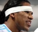 L'attaquant brésilien de l'OM Brandao pendant des matchs au Vélodrome de Marseille