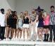 Maria Sharapova au lancement de l'émission Xperia HotShots, à Miami le 20 mars 2011 - ici avec les candidates Alizé Cornet, Dominika Cibulkova, Sabine Lisicki, Heather Watson, Sorana Cirstea et Bethanie Mattek-Sands