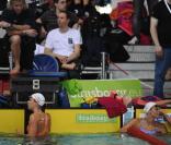 Laure Manaudou a profité de sa présence aux championnats de France 2011 à Strasbourg pour renager. Le 25 mars, elle a partagé une ligne d\'eau avec son ex-boyfriend Benjamin Stasiulis, à côté d\'un duo Marin/Pellegrini (photo) indifférent !