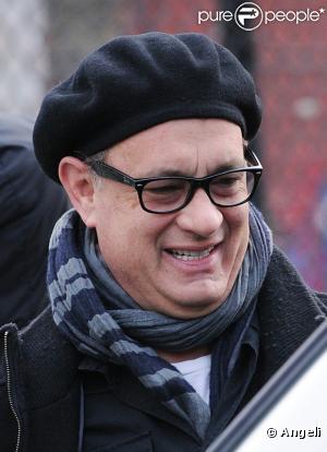 Tom Hanks à New-York le 27 mars 2011 durant le tournage de  Extremely loud and incredibly close  