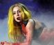 Lady Gaga sur scène le soir de son 25e anniversaire, à Los Angeles, le 28 mars 2011